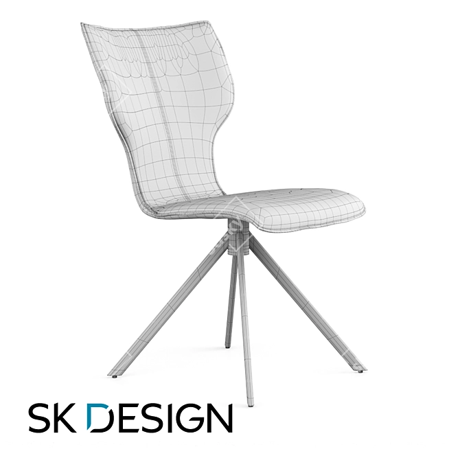 Essen Metal Chair: Stylish and Sturdy 3D model image 4