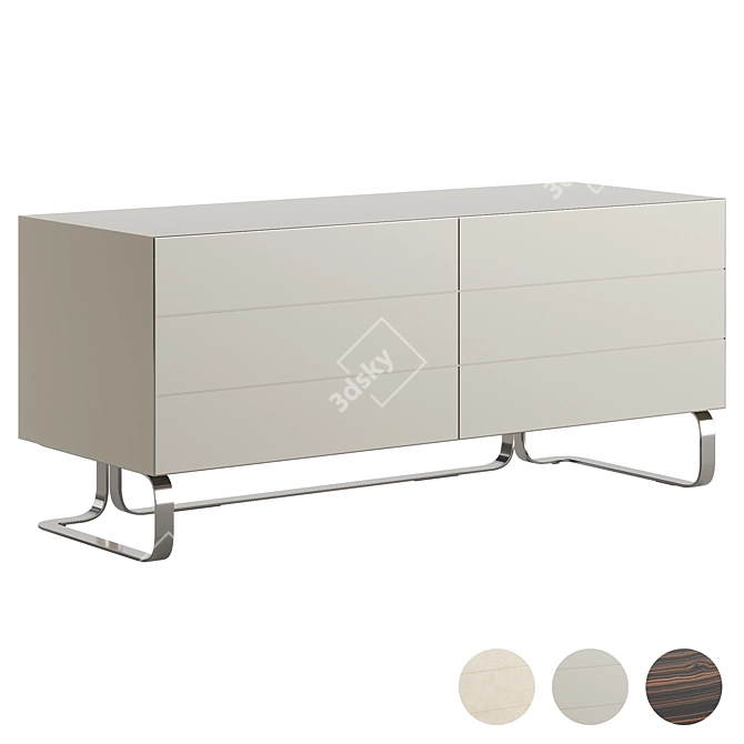 Luxurious Fendi Infinity Chest of Drawers 3D model image 1