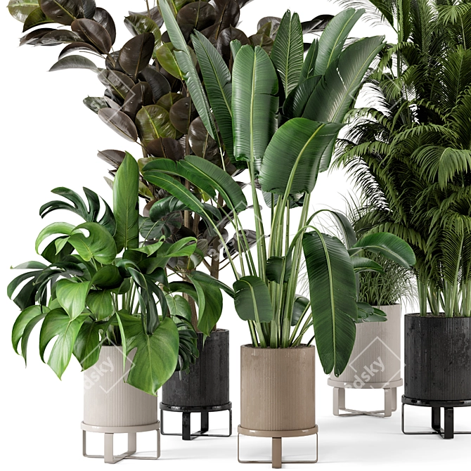 Ferm Living Bau Pot Large - Set 206: Stylish Indoor Plant Collection 3D model image 6