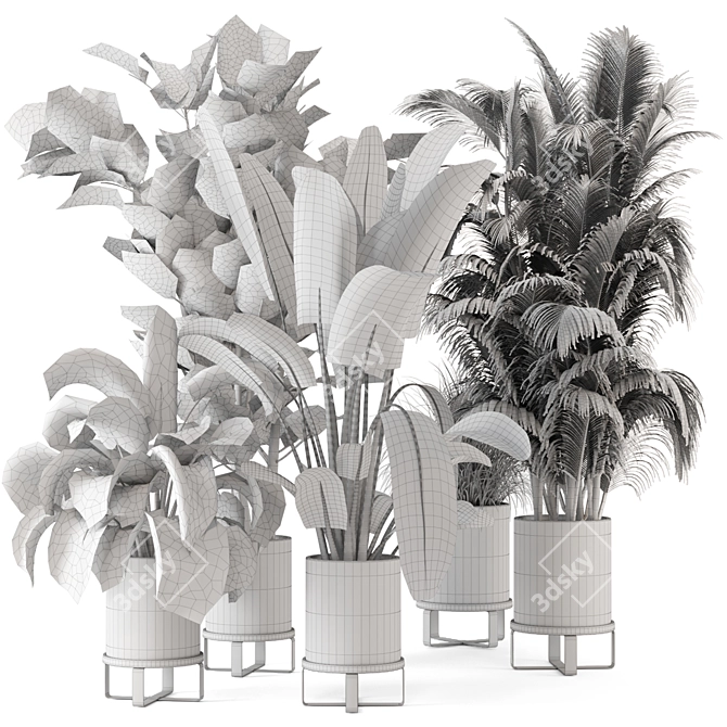 Ferm Living Bau Pot Large - Set 206: Stylish Indoor Plant Collection 3D model image 7