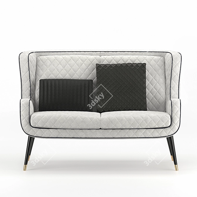 Baxter Dolly Art Deco Sofa 3D model image 2