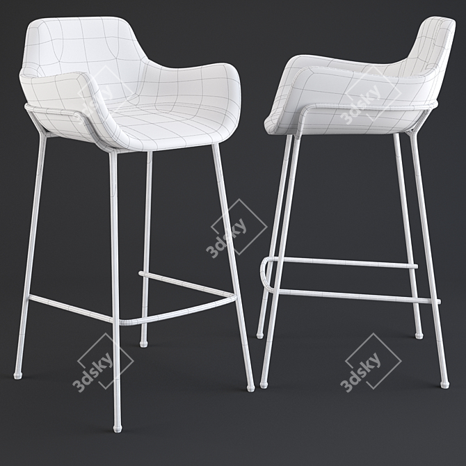 Coco Bar Stool: Modern Elegance 3D model image 2