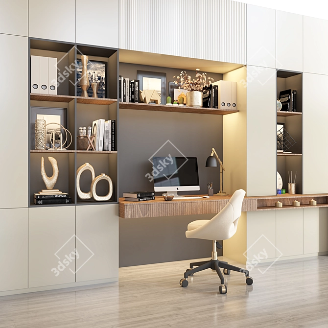 Modern Office Furniture Set 3D model image 2