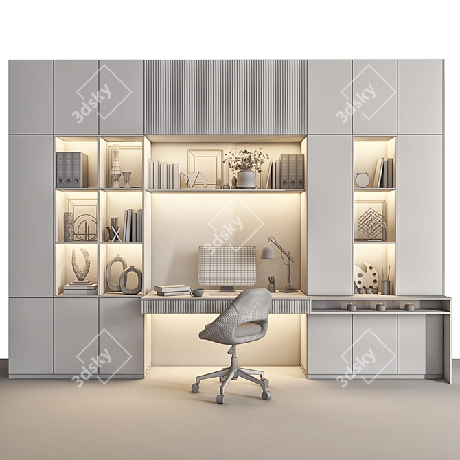 Modern Office Furniture Set 3D model image 4