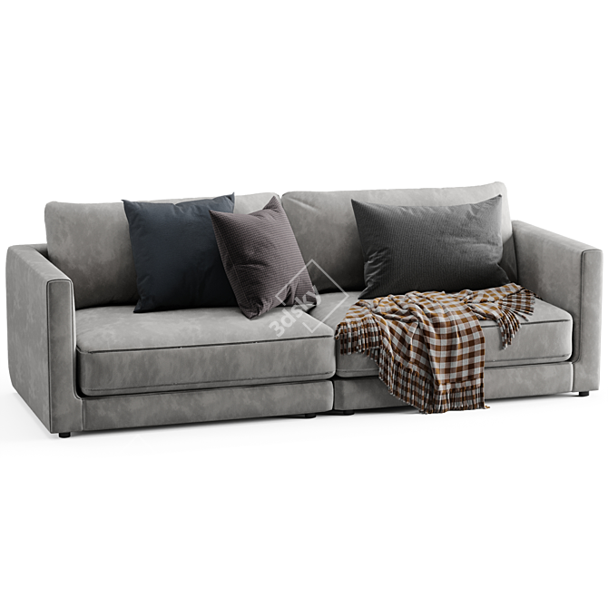 Elegant Blanche Katarina Sofa 3D model image 3