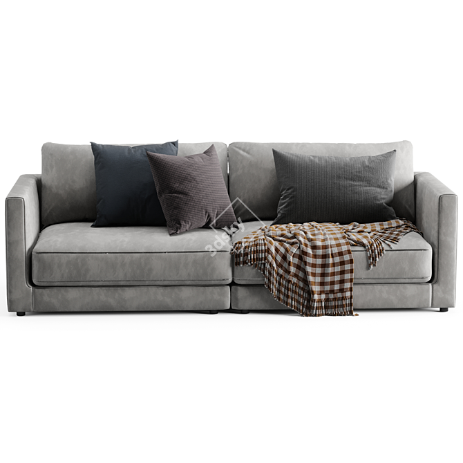 Elegant Blanche Katarina Sofa 3D model image 4