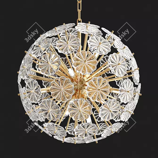 Elegant Pienene Pendant Chandelier 3D model image 1