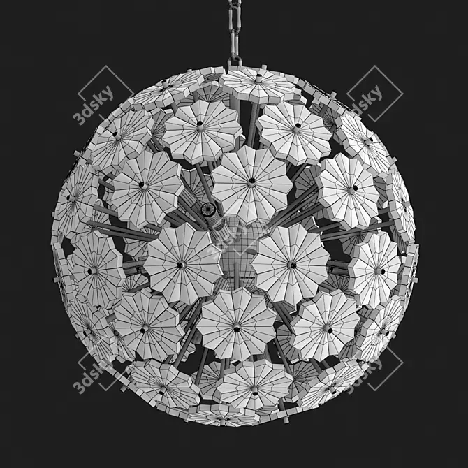 Elegant Pienene Pendant Chandelier 3D model image 2