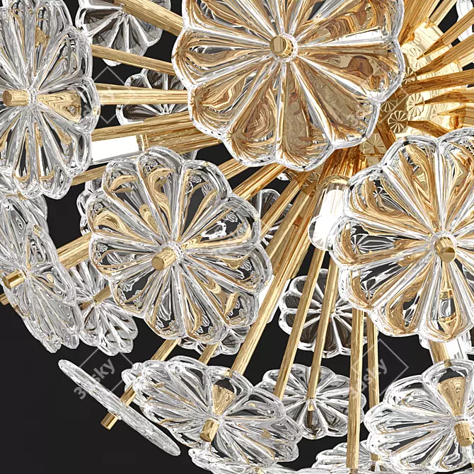 Elegant Pienene Pendant Chandelier 3D model image 3