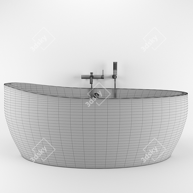 Freestanding Bath: 85x167x93 cm 3D model image 4