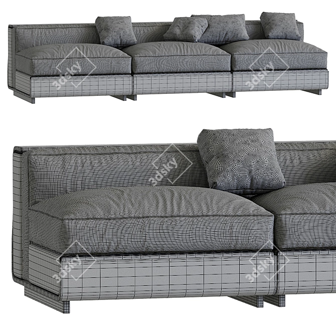 Acerbis LIFE Sofa 2: Stylish and Functional 3D model image 4