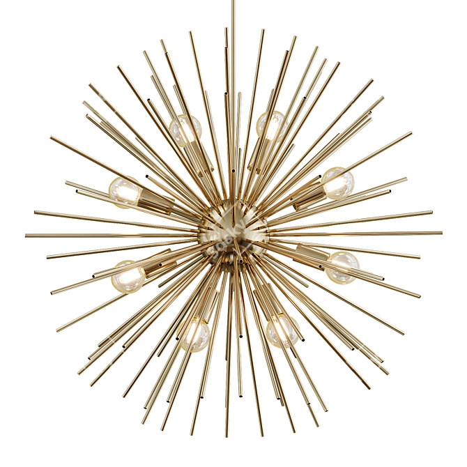 Modern Gold Dia Sputnik Pendant 3D model image 1