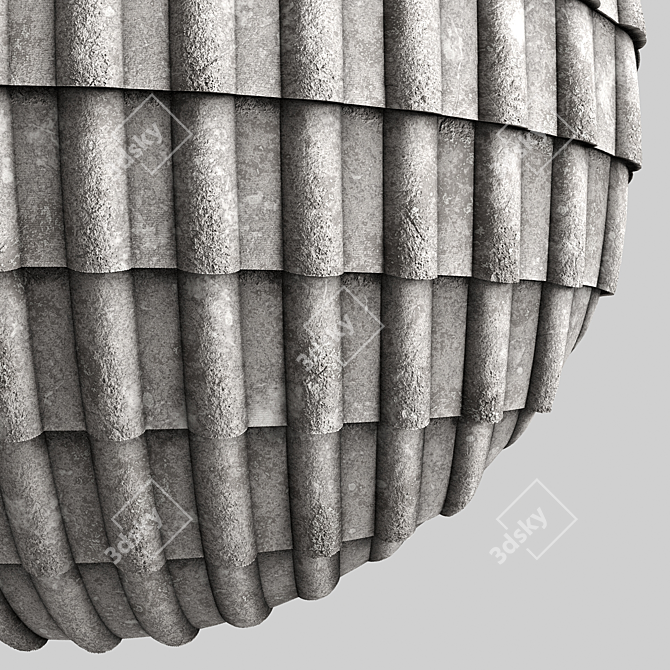 Dangsho Artisan Roof Tile - 4k PBR 3D model image 2