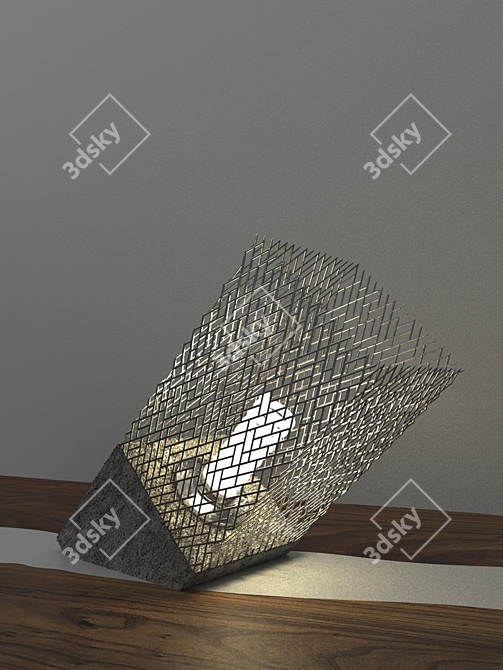 Title: Minimalist Angled Lamp 3D model image 1