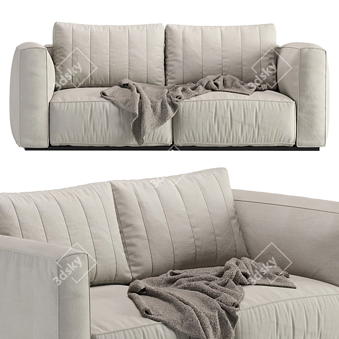 Sleek Modular Sofa Set 3D model image 2