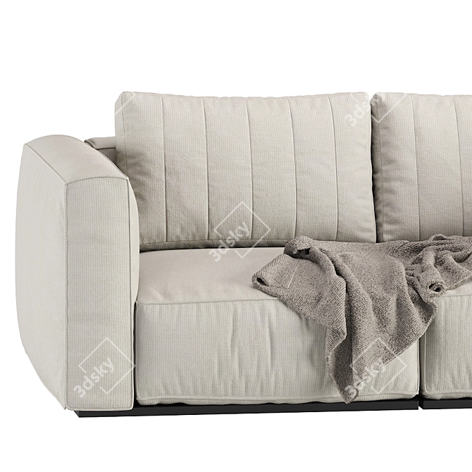 Sleek Modular Sofa Set 3D model image 3