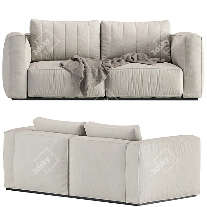 Sleek Modular Sofa Set 3D model image 5