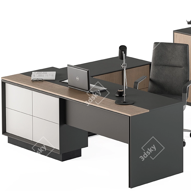 Executive Office Furniture Set 3D model image 3