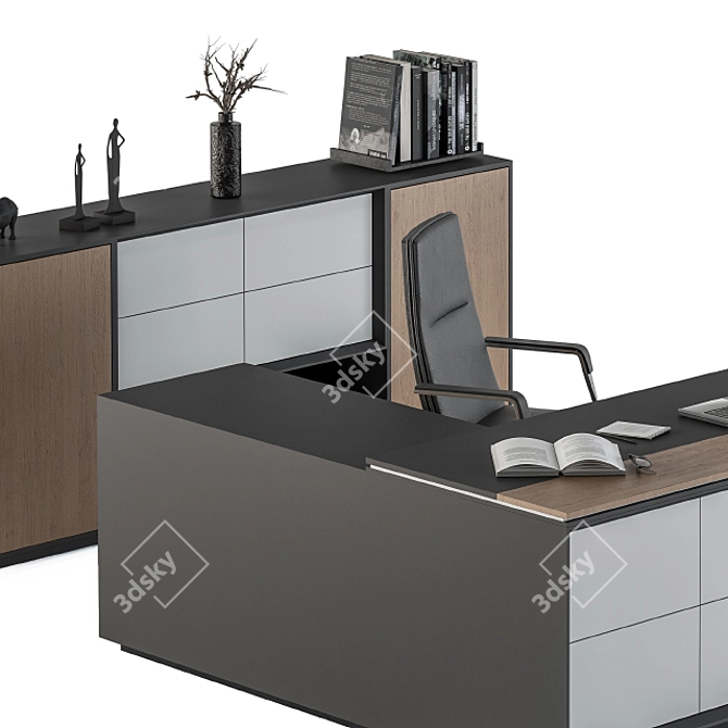 Executive Office Furniture Set 3D model image 5