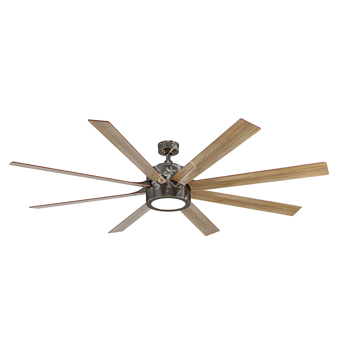 Xerxes Oil-Rubbed Bronze Ceiling Fan 3D model image 2