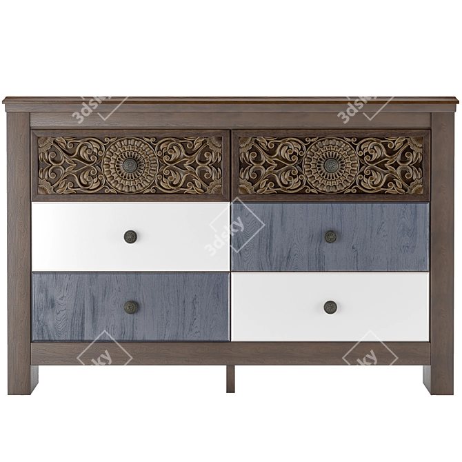 Paxberry Oka Sideboard: Elegant and Functional 3D model image 1