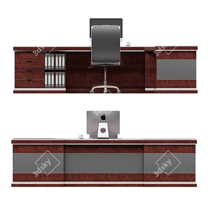 Sleek Office Furniture Set 3D model image 3