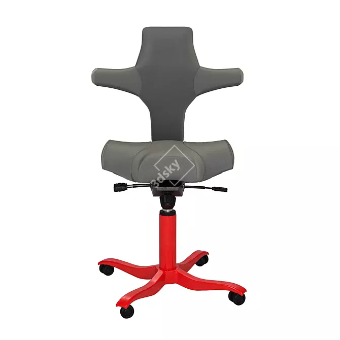 Ergonomic Capisco Chair: Modern Design & Comfort 3D model image 2