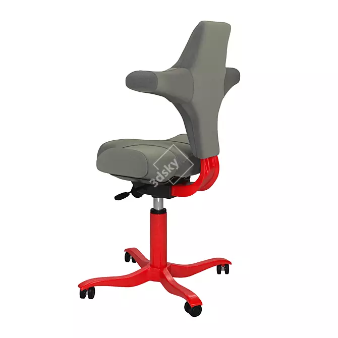 Ergonomic Capisco Chair: Modern Design & Comfort 3D model image 3