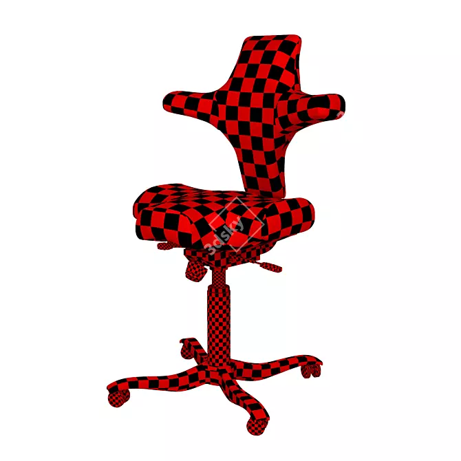 Ergonomic Capisco Chair: Modern Design & Comfort 3D model image 4