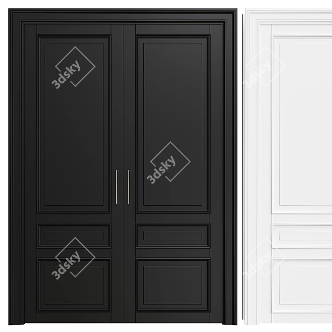 Modern Interior Door - 3D Model 3D model image 1