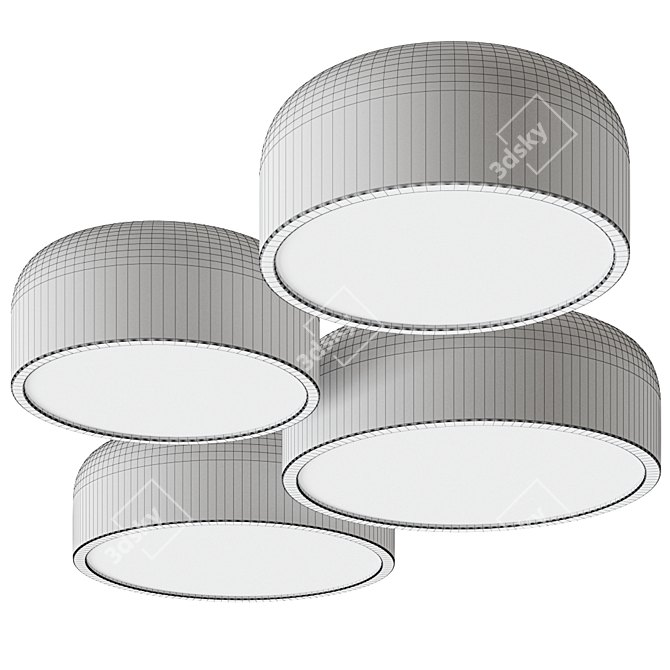 Pastel Round Ceiling Light: Elegant Illumination for Any Room 3D model image 2