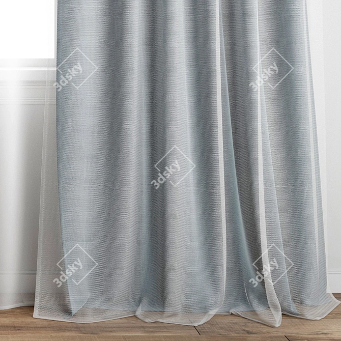 Poly Curtain Model - High Quality 3D model image 3