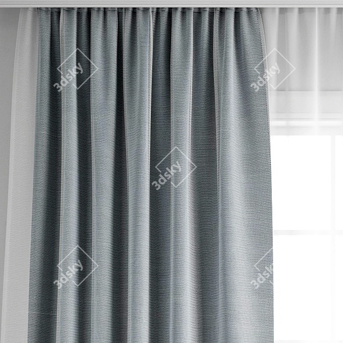 Poly Curtain Model - High Quality 3D model image 4