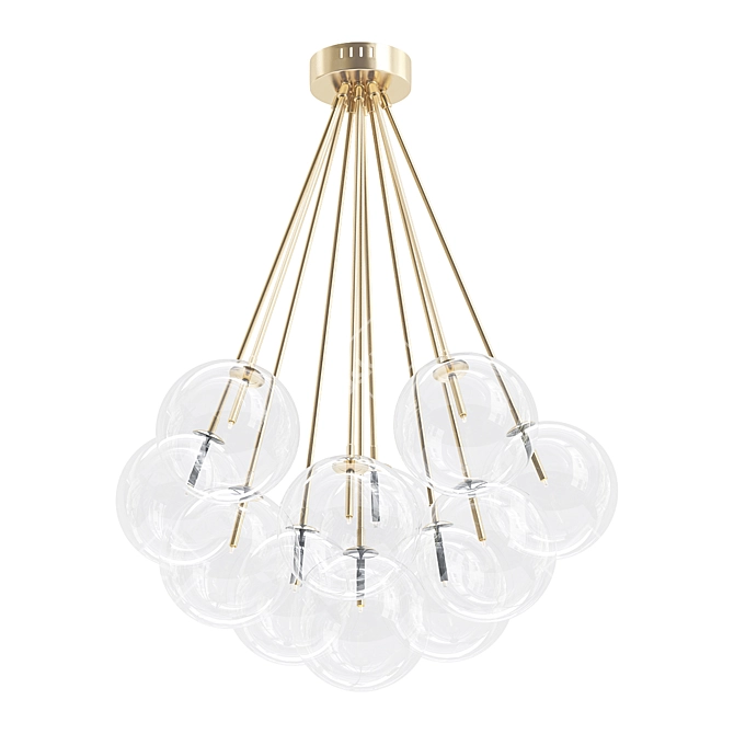 Contemporary Elegance: Eichholtz Molecule Ceiling Lamp 3D model image 1