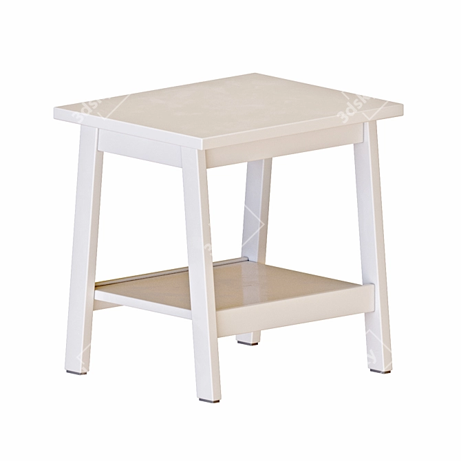 Sleek White LUNNARP Tables 3D model image 2