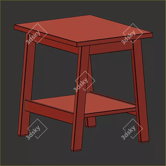 Sleek White LUNNARP Tables 3D model image 5