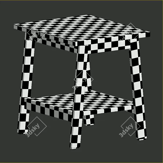 Sleek White LUNNARP Tables 3D model image 6