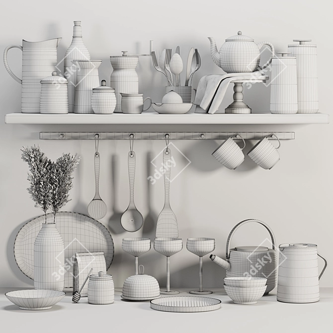 Versatile Kitchen Accessory Set 3D model image 7