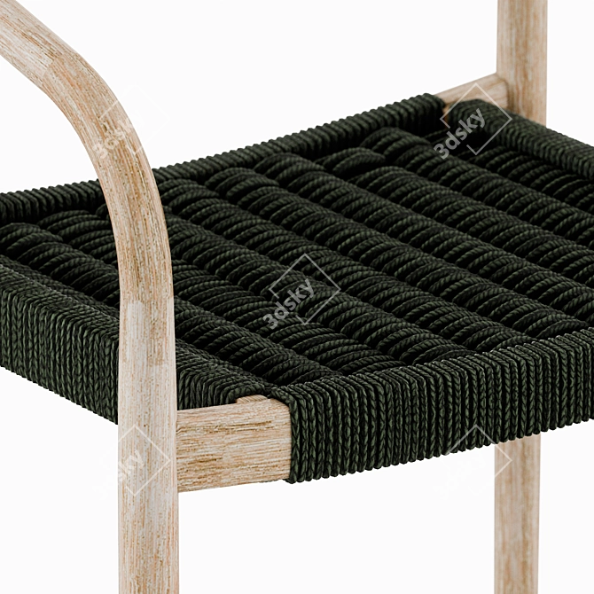 Rustic Eucalyptus Nina Chair: Authentic Ambience 3D model image 2