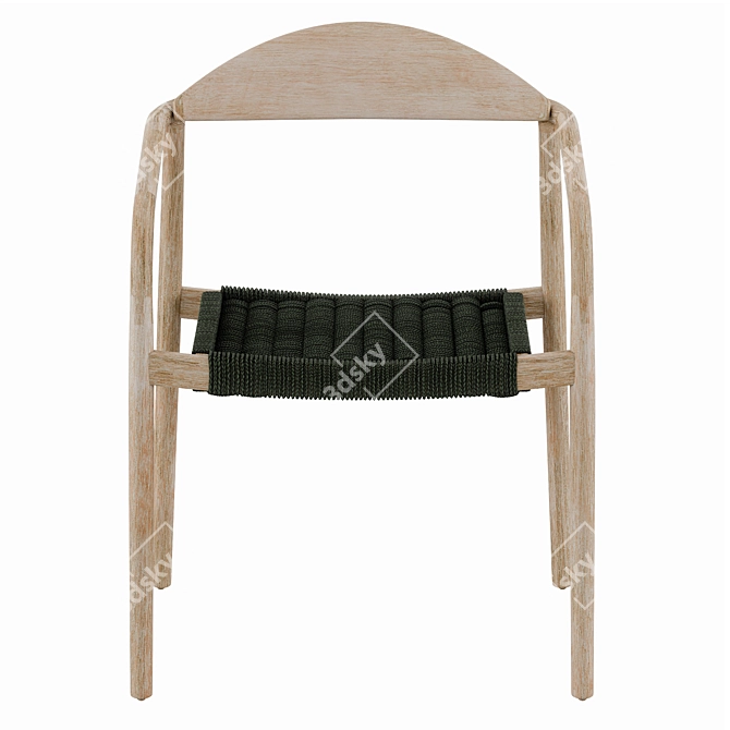 Rustic Eucalyptus Nina Chair: Authentic Ambience 3D model image 7