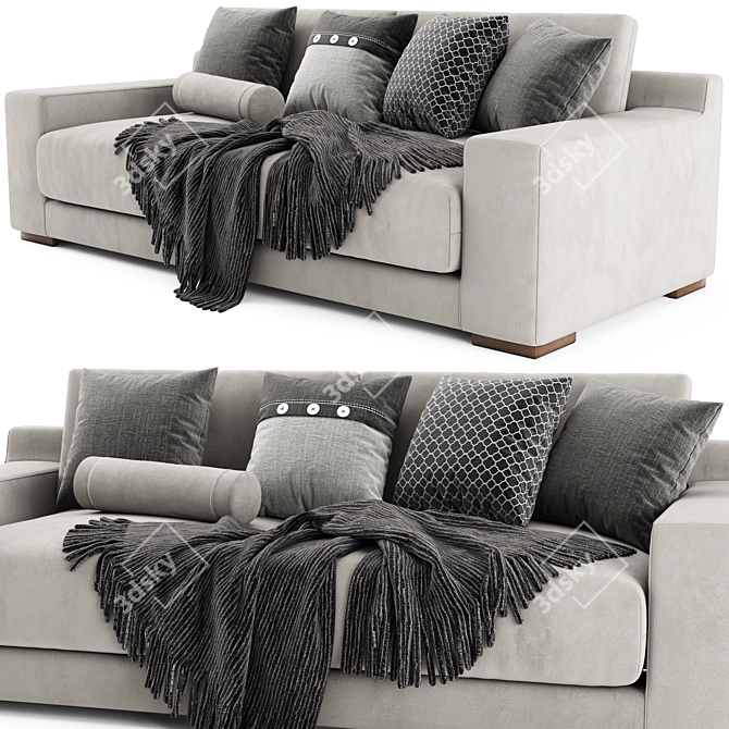 West Elm Dalton 2 Seater Sofa 3D model image 2