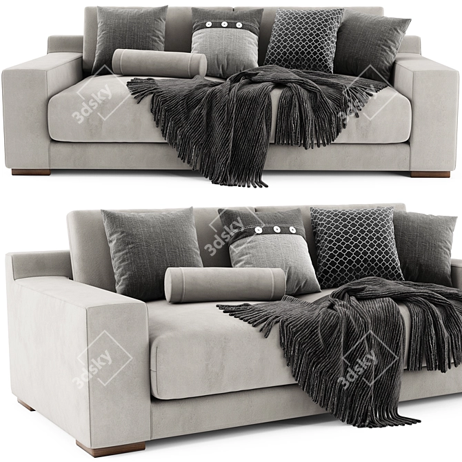 West Elm Dalton 2 Seater Sofa 3D model image 3