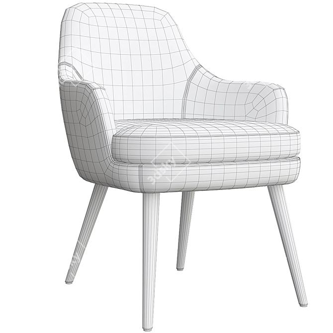 Elegant Walter Knoll 375 Chair 3D model image 7