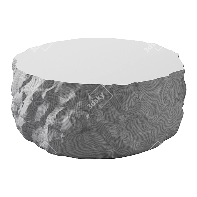 Stylish Stone Coffee Table 3D model image 2