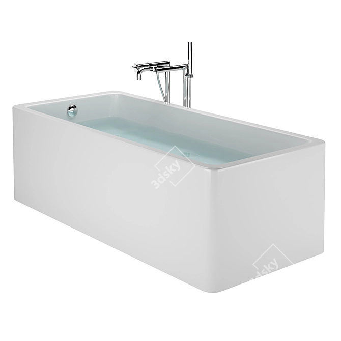 Elegant Roca Element Acrylic Bathtub 3D model image 3