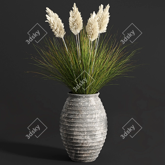 Green Oasis: 11 Indoor Plant Collection 3D model image 3