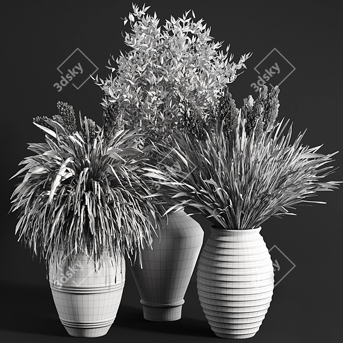 Green Oasis: 11 Indoor Plant Collection 3D model image 6