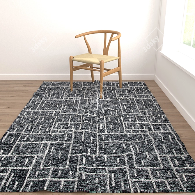 Versatile Rug Set - 6 Unique Designs 3D model image 2