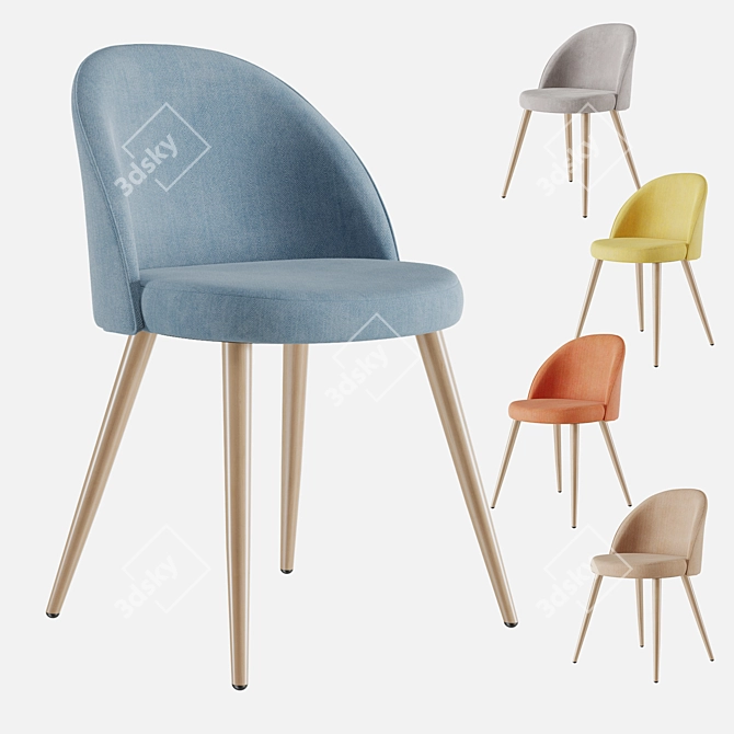 iModern Shelly Chair - Stylish and Comfortable 3D model image 1
