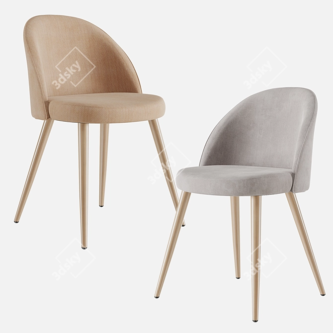 iModern Shelly Chair - Stylish and Comfortable 3D model image 4